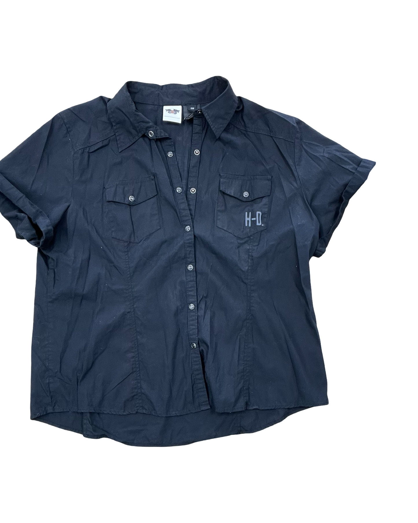 Blouse Ss By Harley Davidson In Black, Size:Xl