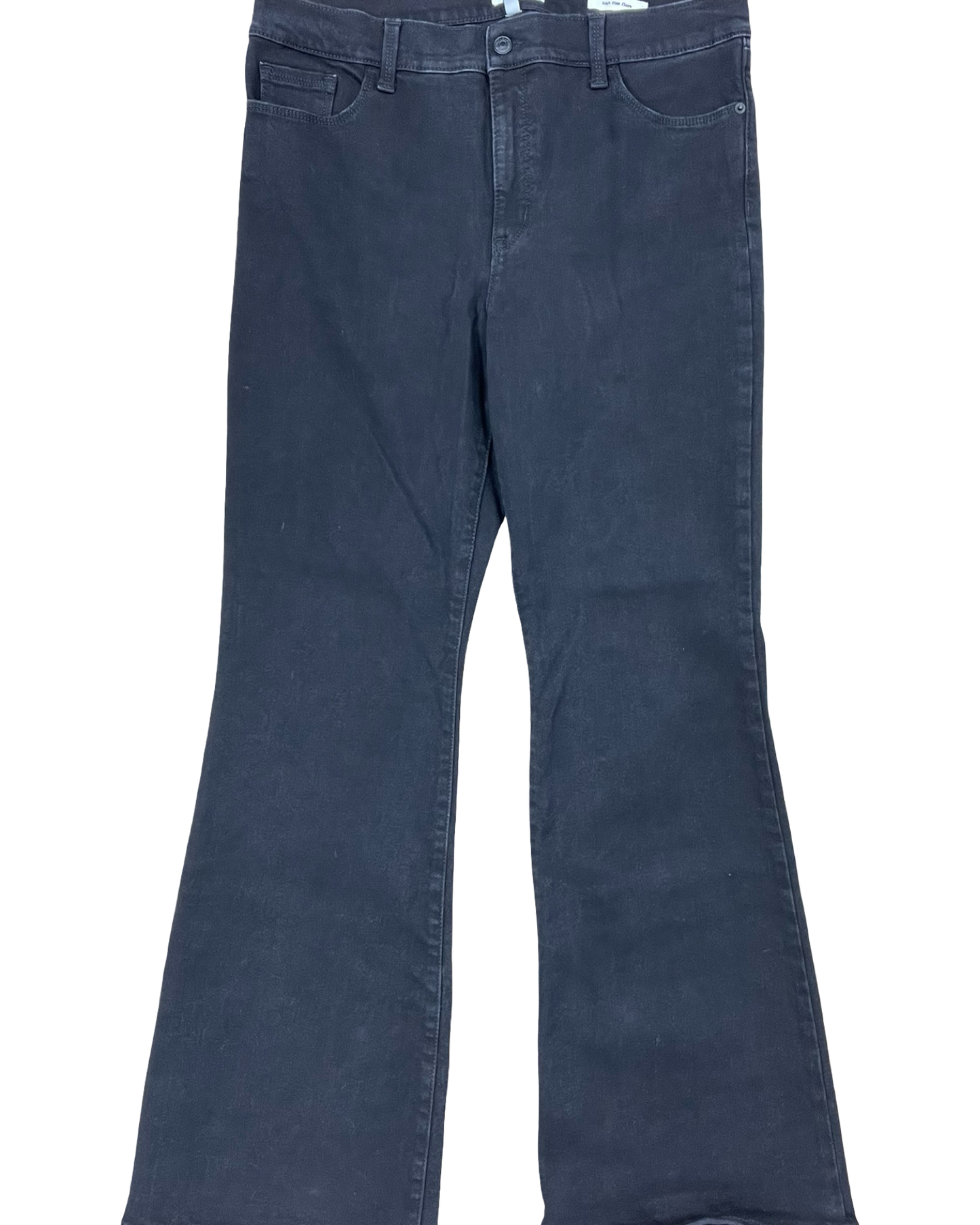 Jeans Flared By Jessica Simpson In Black Denim, Size:14