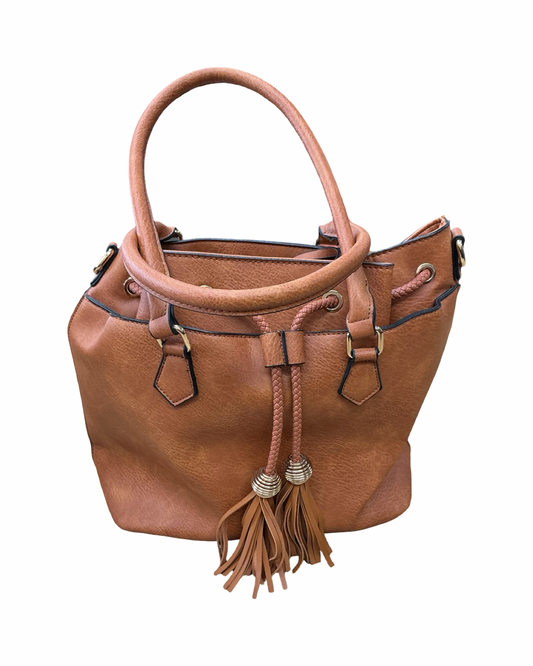 Handbag By Clothes Mentor In Brown, Size:Large