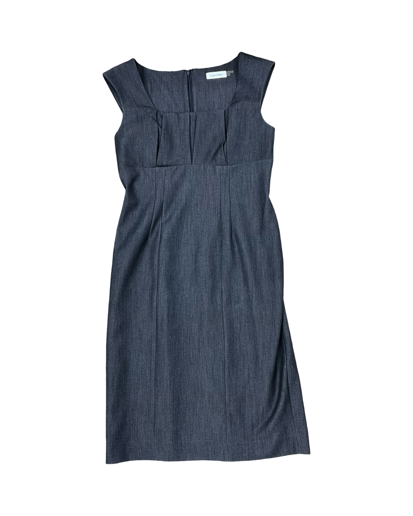 Dress Work By Calvin Klein In Grey, Size:4