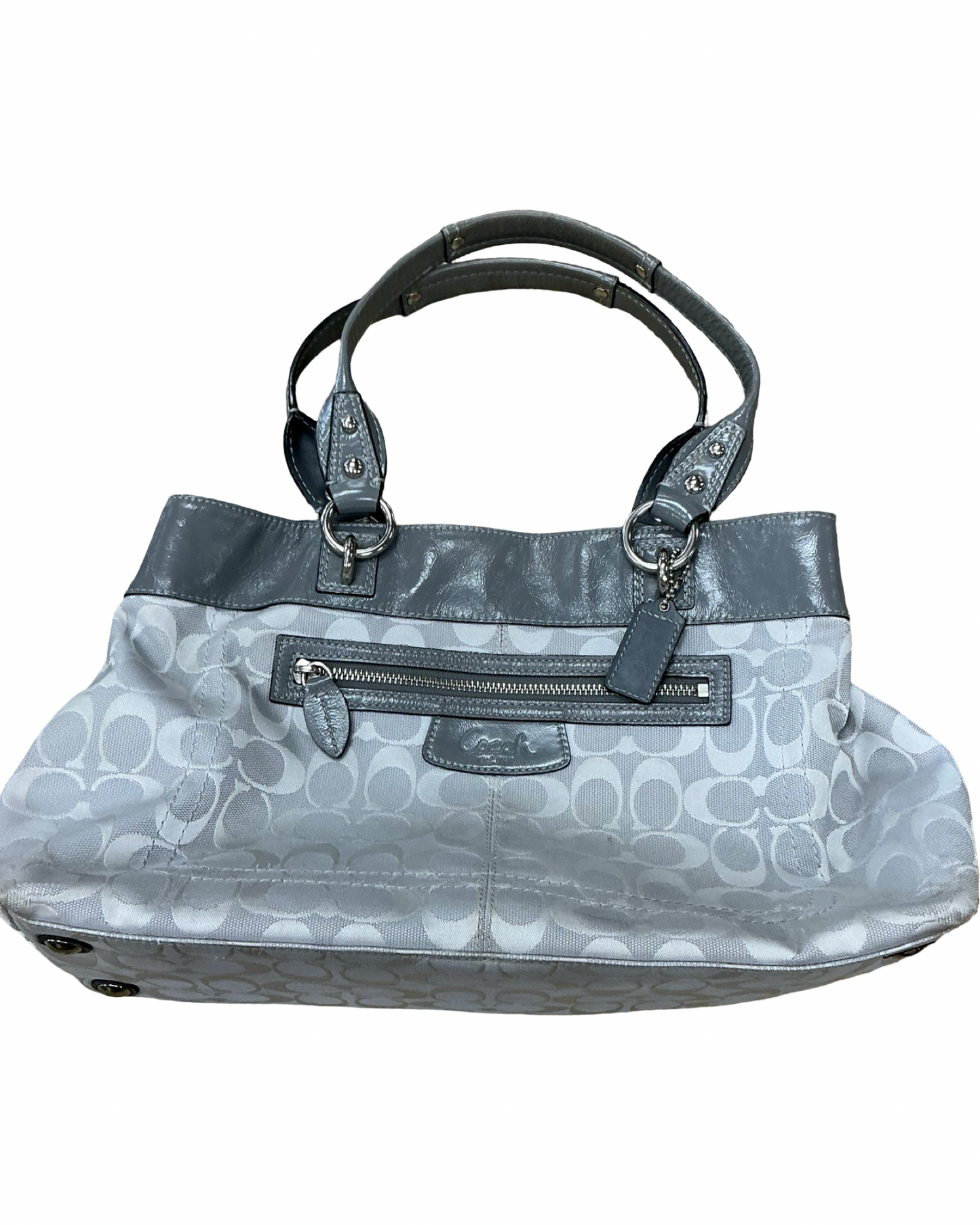 Handbag Designer By Coach In Grey, Size:Medium