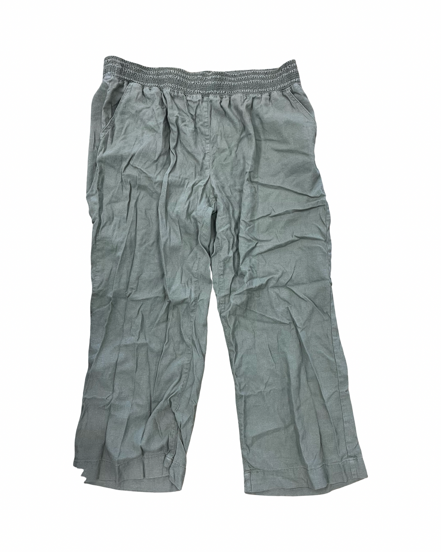 Pants Linen By Briggs In Green, Size:18
