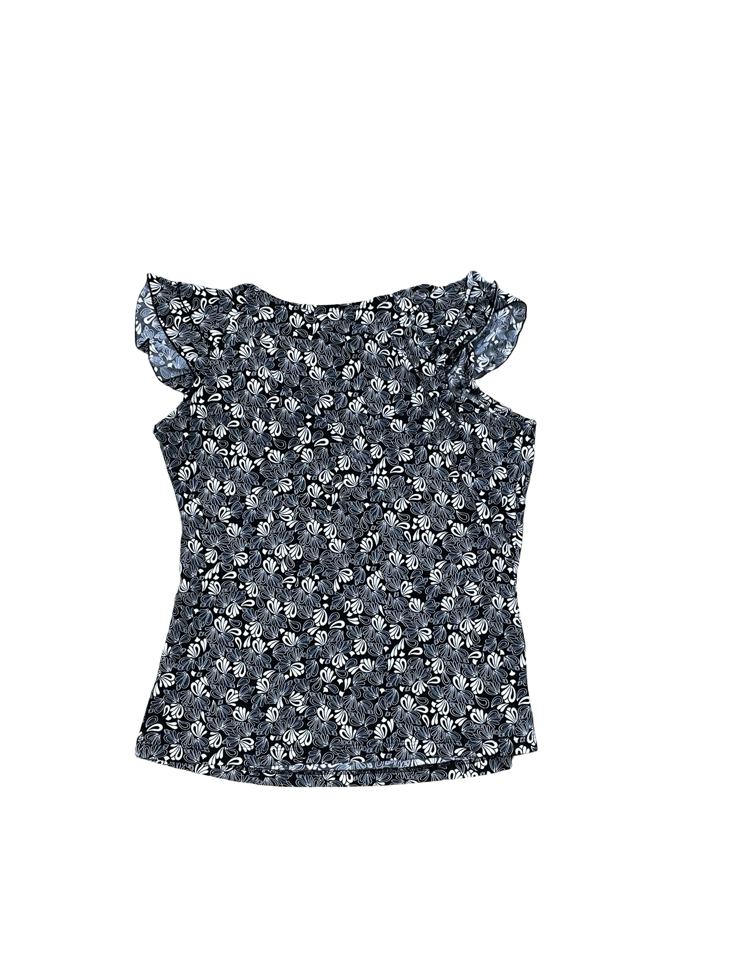 Top Ss By Susan Lawrence In Black & Blue, Size:L