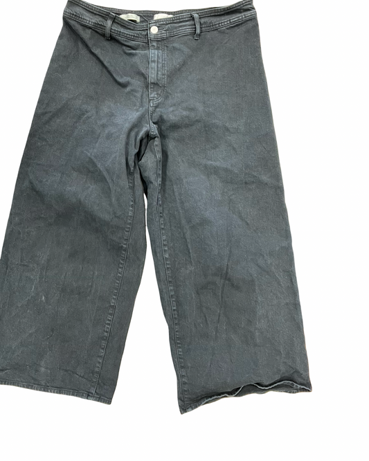 Jeans Wide Leg By Universal Thread In Black Denim, Size:18