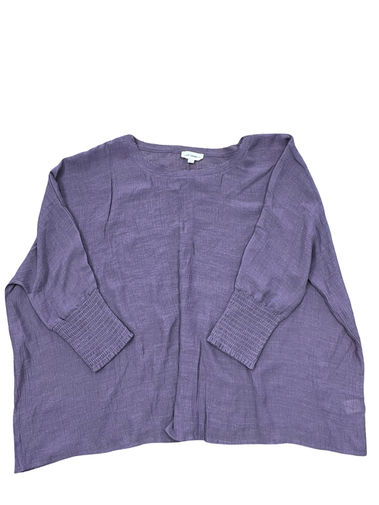 Top 3/4 Sleeve By Ee Some In Purple, Size:L