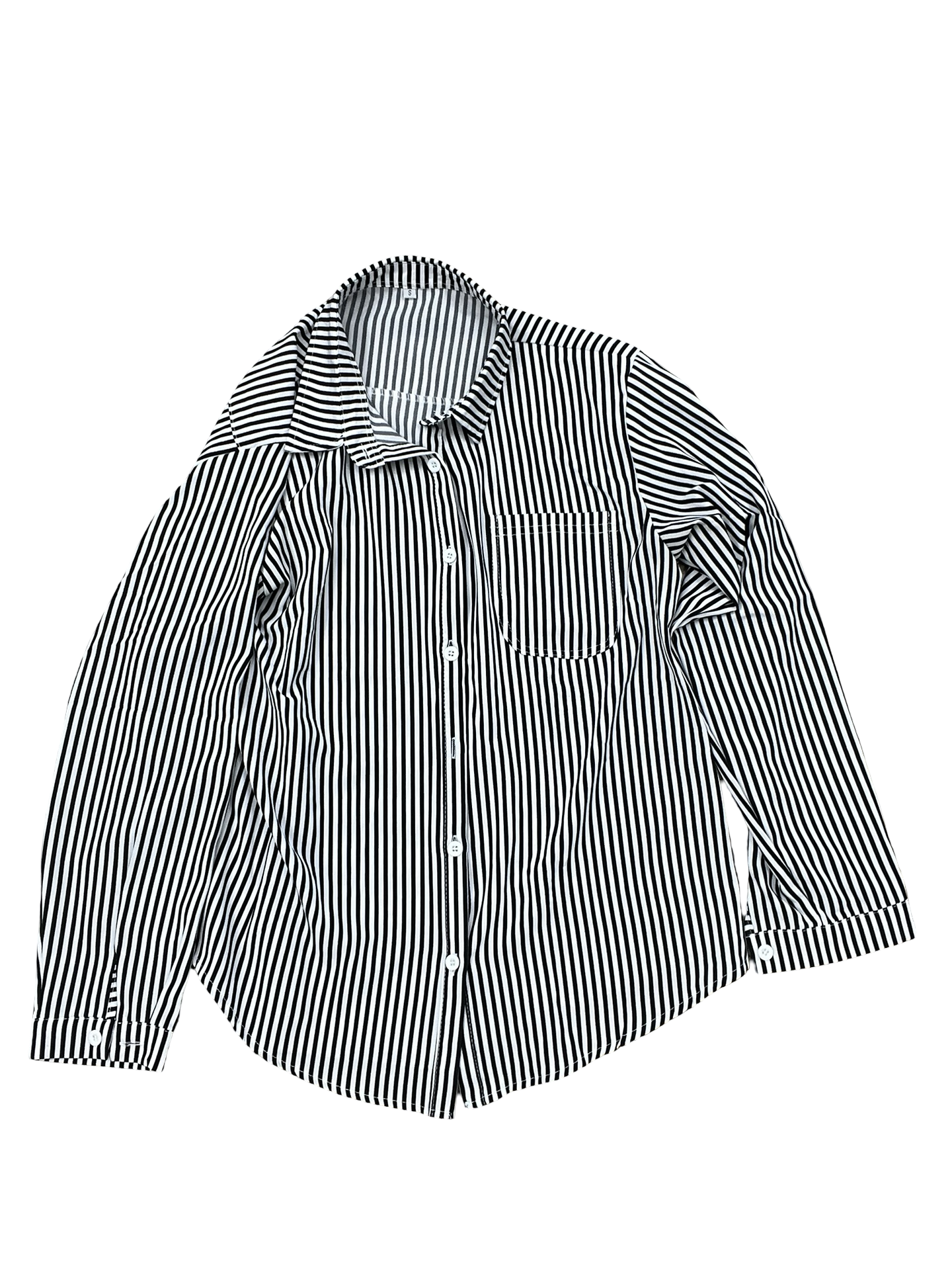 Blouse Ls By Clothes Mentor In Black & White, Size:S