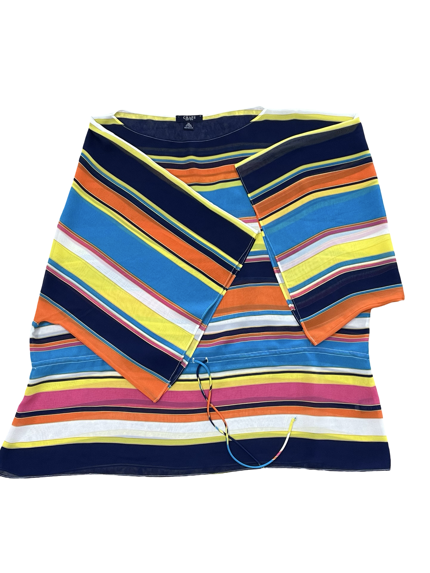 Top Ss By Chaps In Blue & Yellow, Size:Xl