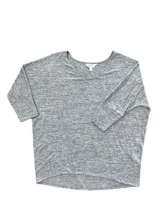 Top 3/4 Sleeve By Market & Spruce In Grey, Size:M