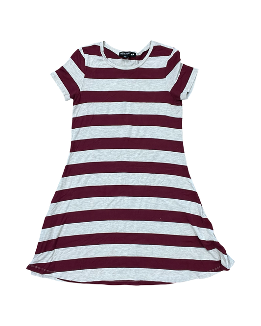 Dress Casual Midi By Living Doll In Cream & Red, Size:S