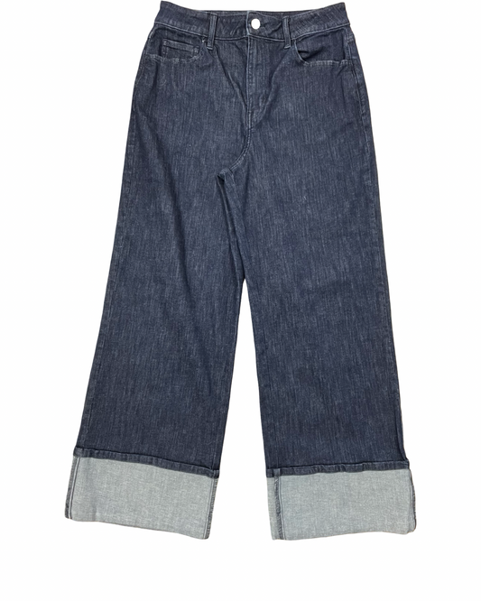 Jeans Wide Leg By Nine West In Blue Denim, Size:10