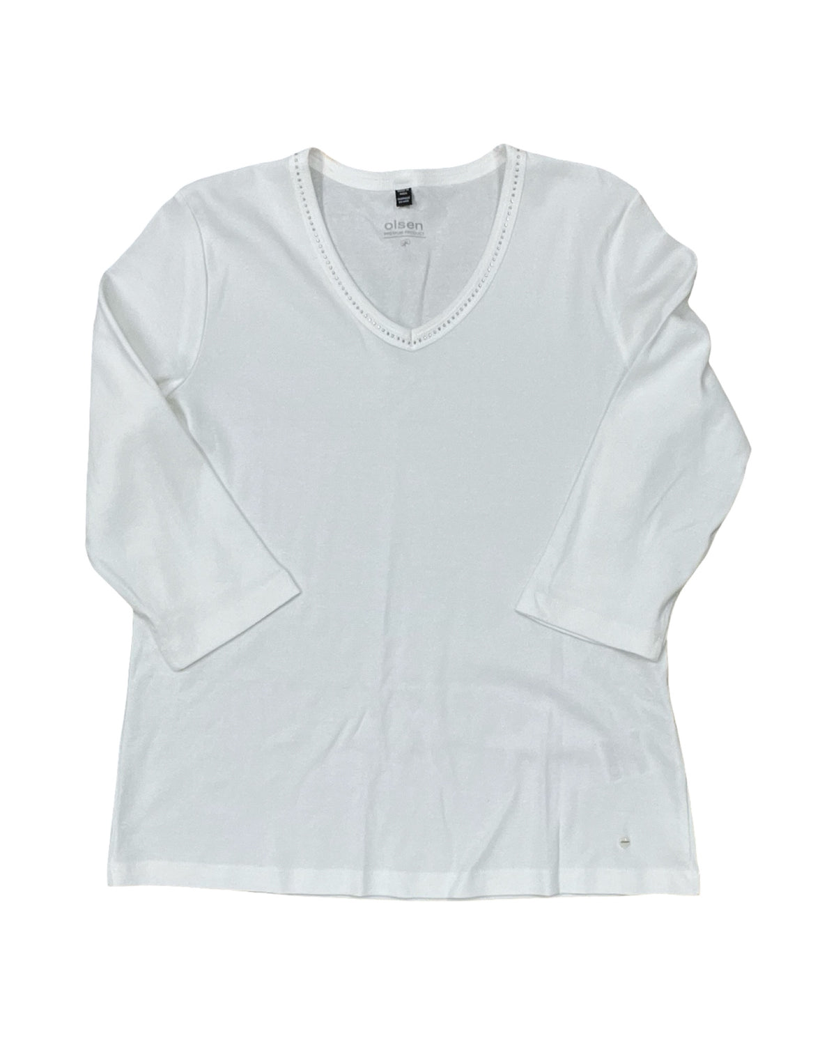 Top Ls Basic By Clothes Mentor In White, Size:M