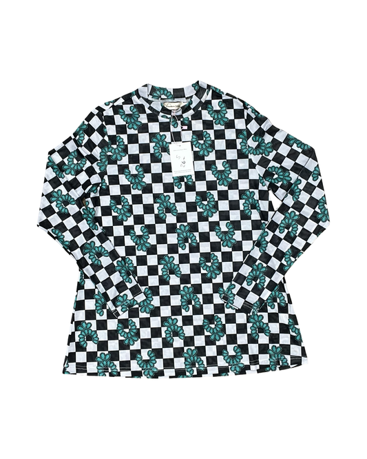 Top Ls By Southern Stitch In Black & Green, Size:S