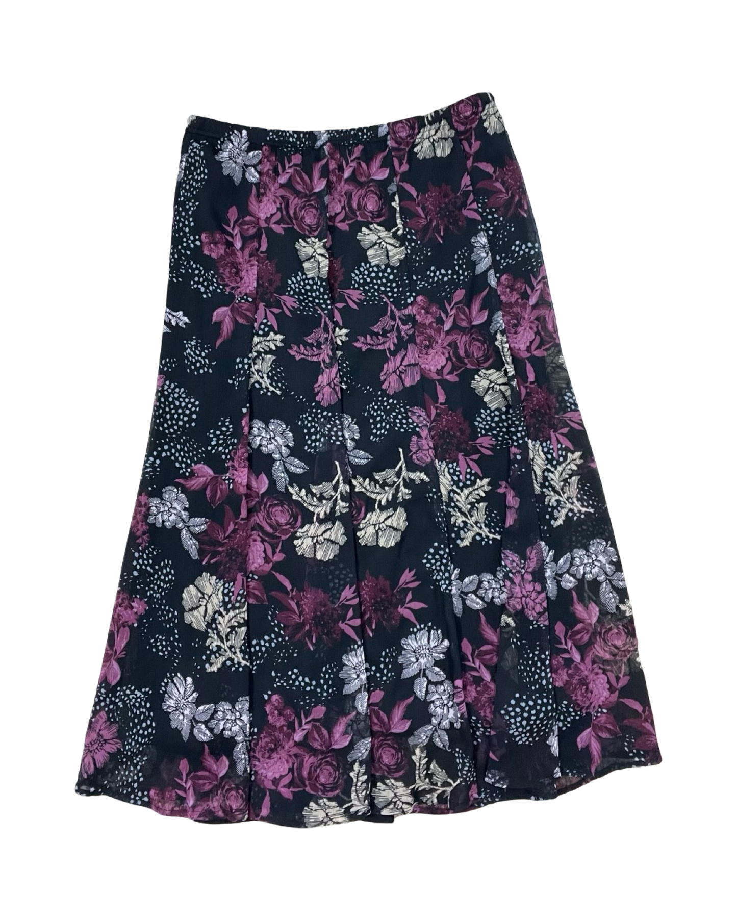 Skirt Maxi By Christopher And Banks In Black & Purple, Size:S