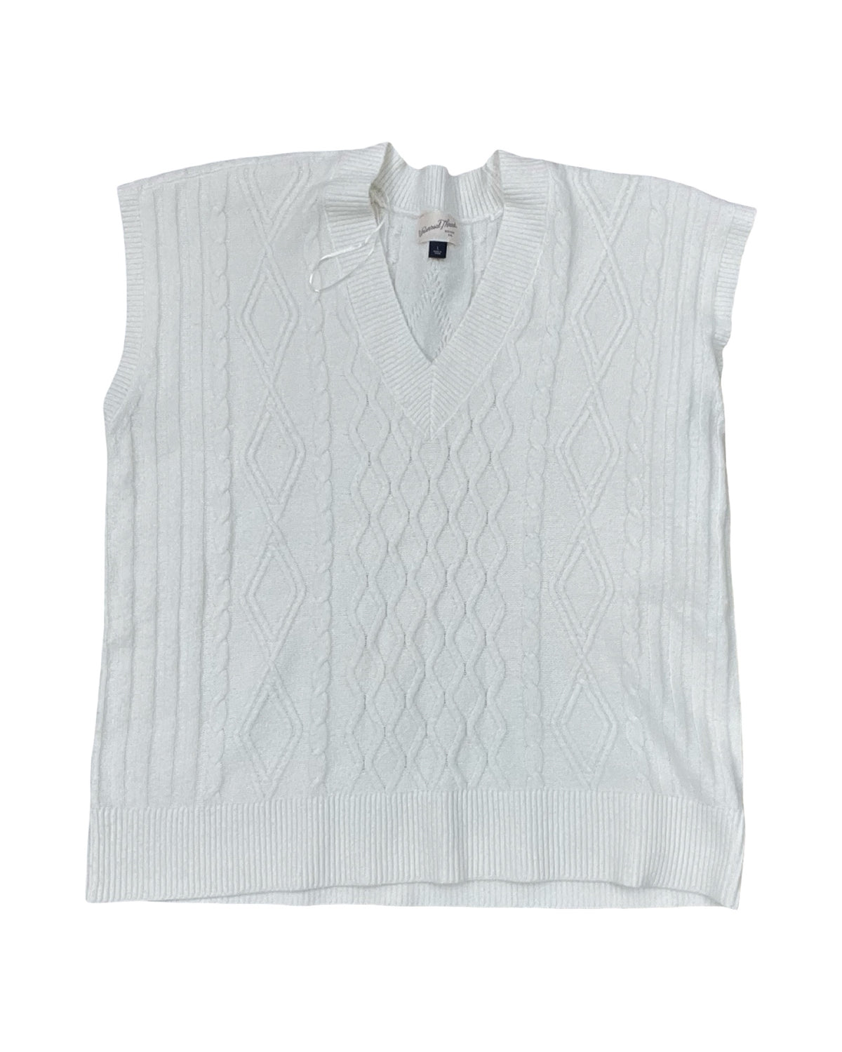 Vest Sweater By Universal Thread In Cream, Size:L