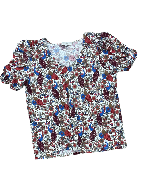Top Ss By Loft In Blue & Red, Size:L
