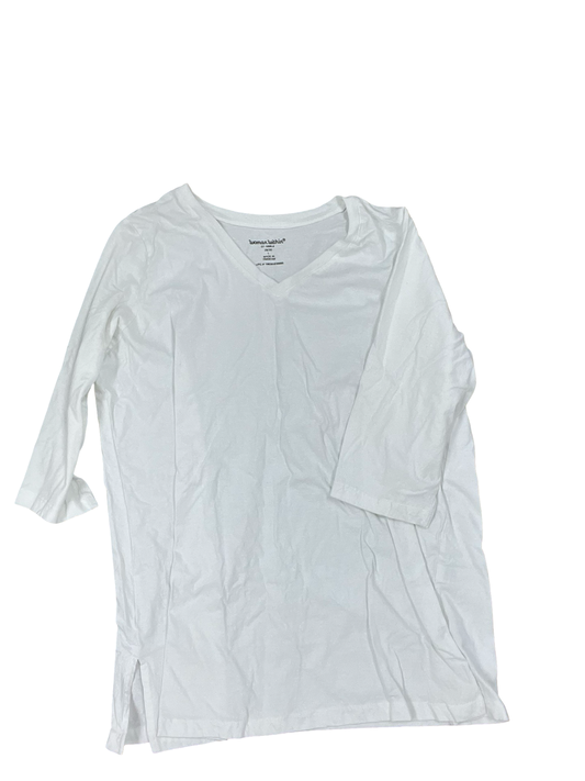 Top Ss Basic By Woman Within In White, Size:Xl