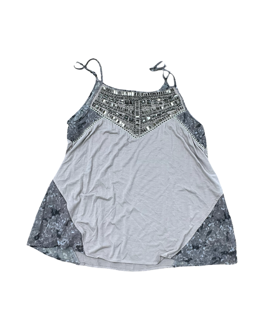 Top Cami By Bke In Grey & Pink, Size:L