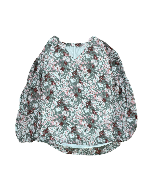 Top Ls By Clothes Mentor In Grey & Pink, Size:M