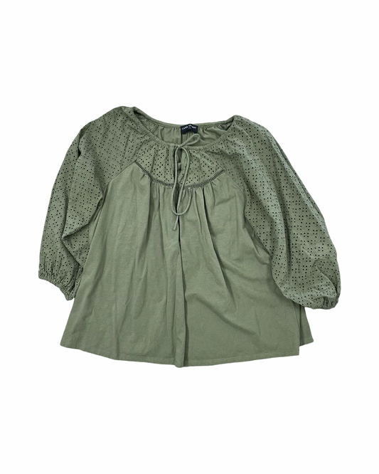 Top 3/4 Sleeve By Lane Bryant In Green, Size:2X