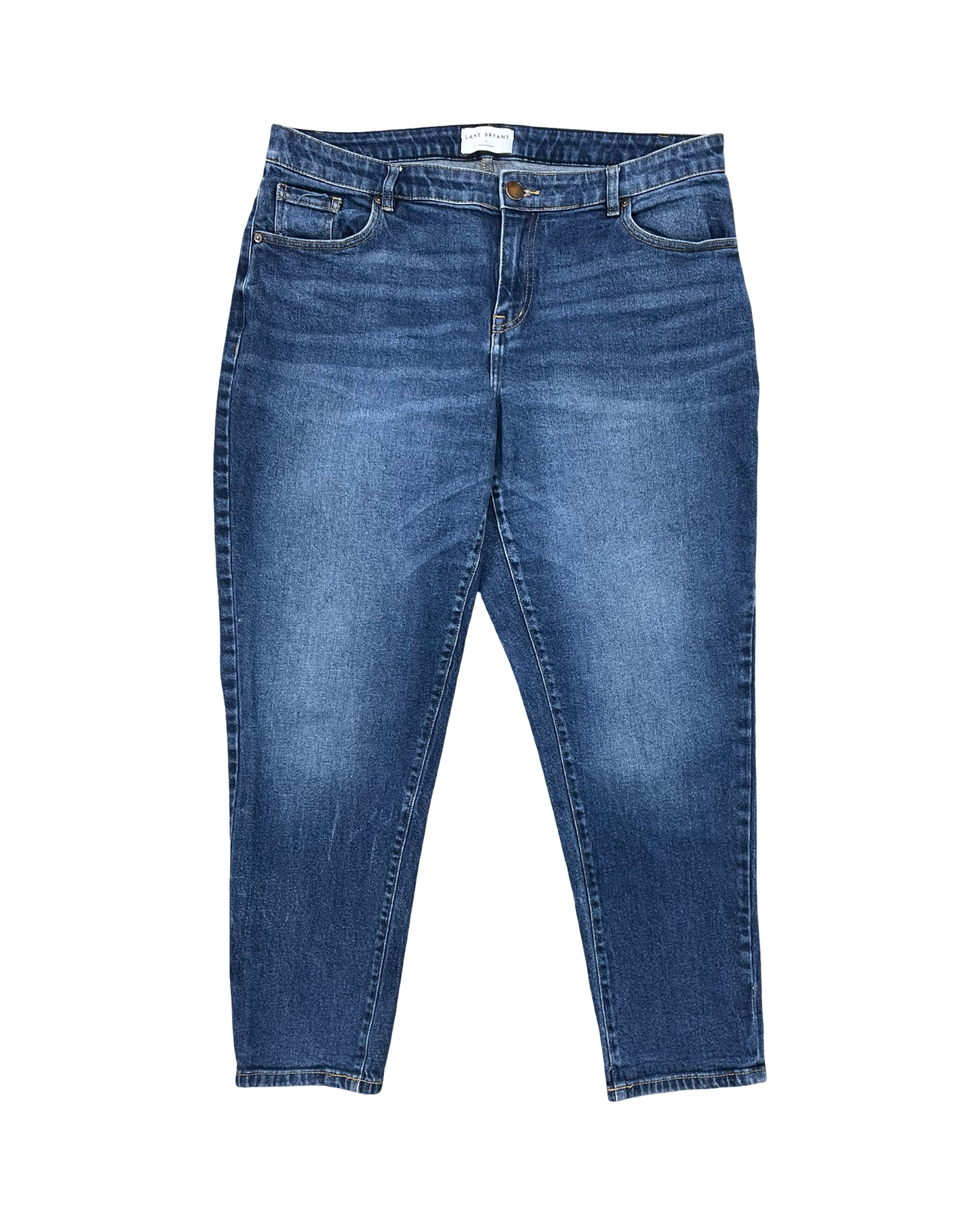 Jeans Straight By Lane Bryant In Blue Denim, Size:14