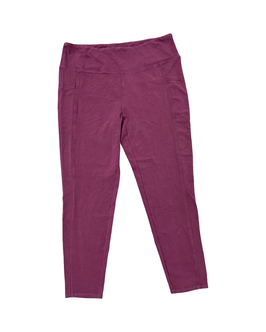 Athletic Leggings By Maurices In Maroon, Size:Xl