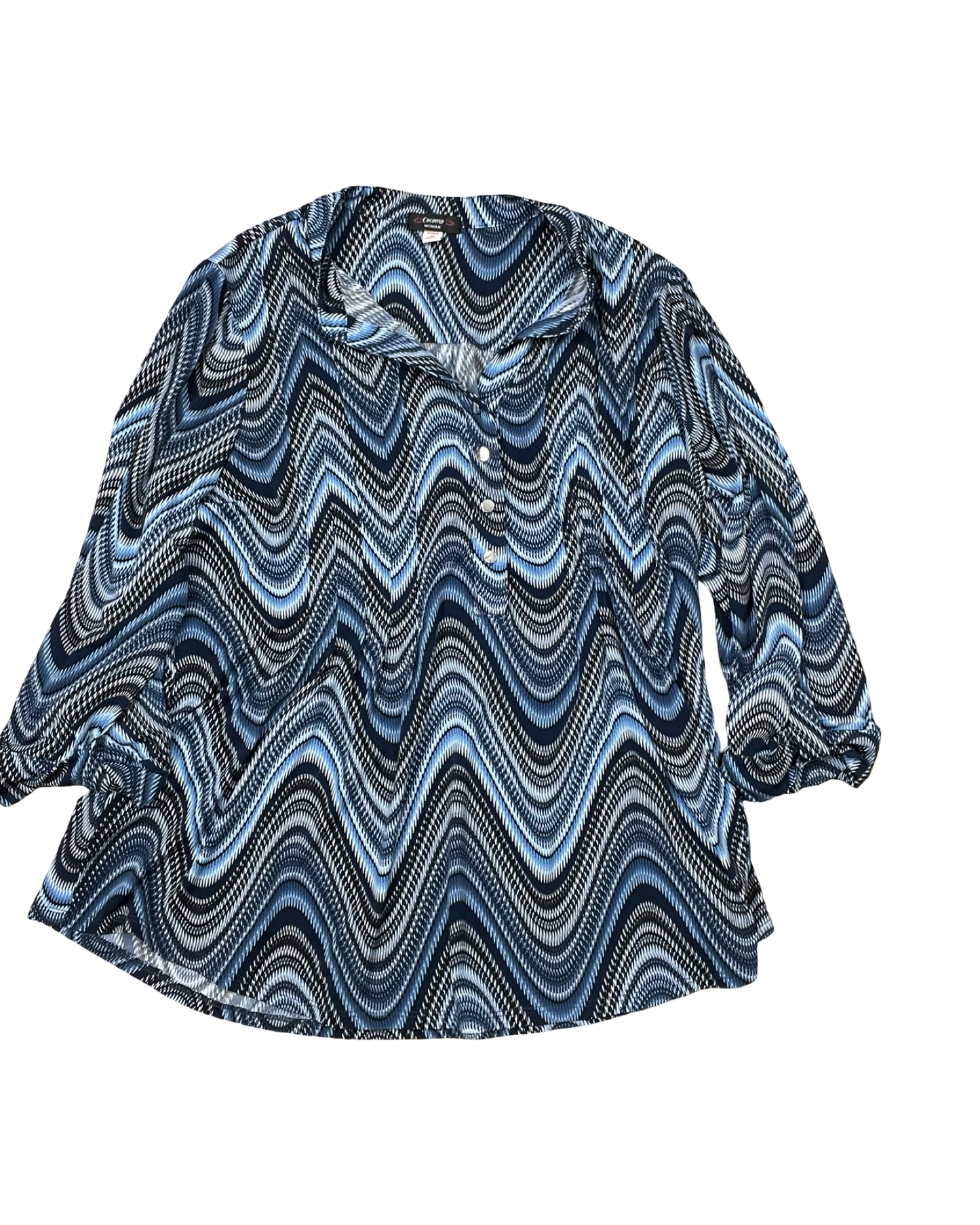Top Ls By Cocomo In Blue, Size:1X