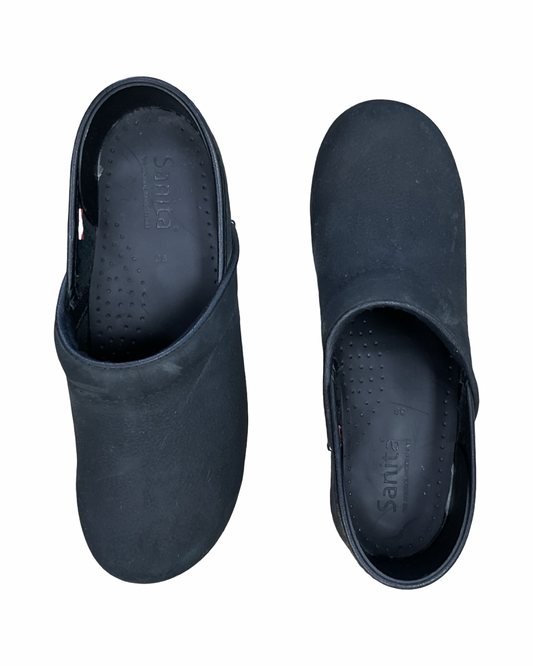 Shoes Heels Wedge By Sanita In Black, Size:8.5