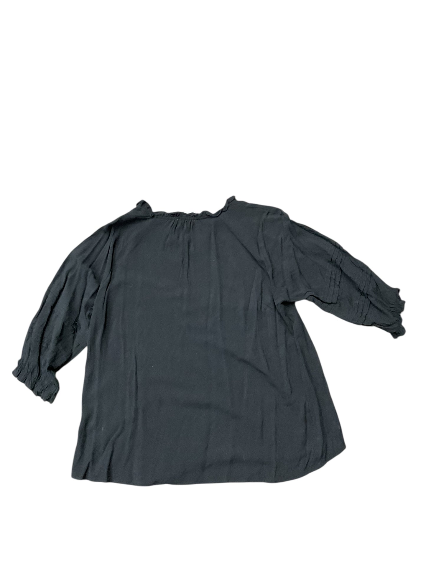 Top 3/4 Sleeve By Andree By Unit In Black, Size:Xl