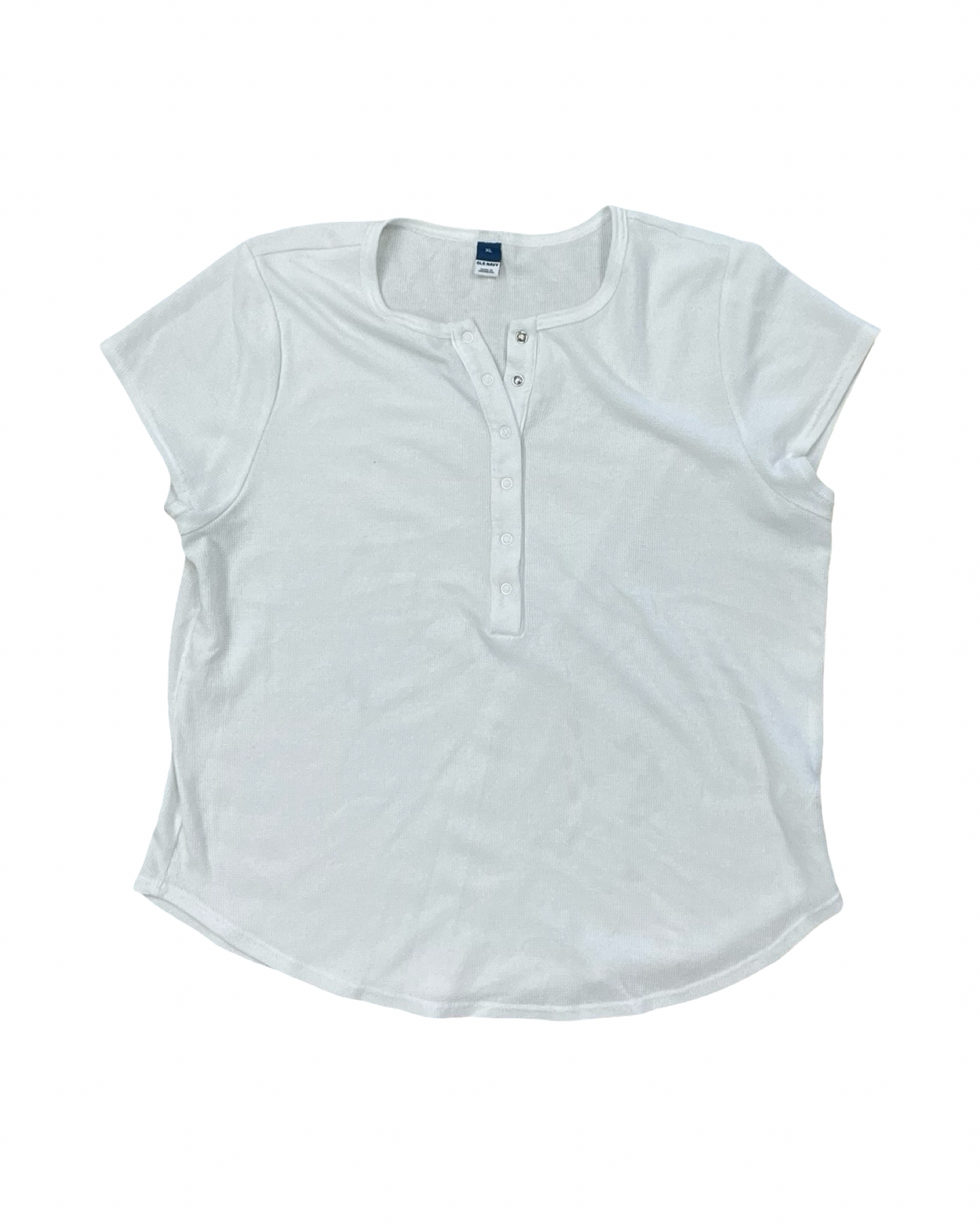 Top Ss Basic By Old Navy In White, Size:Xl