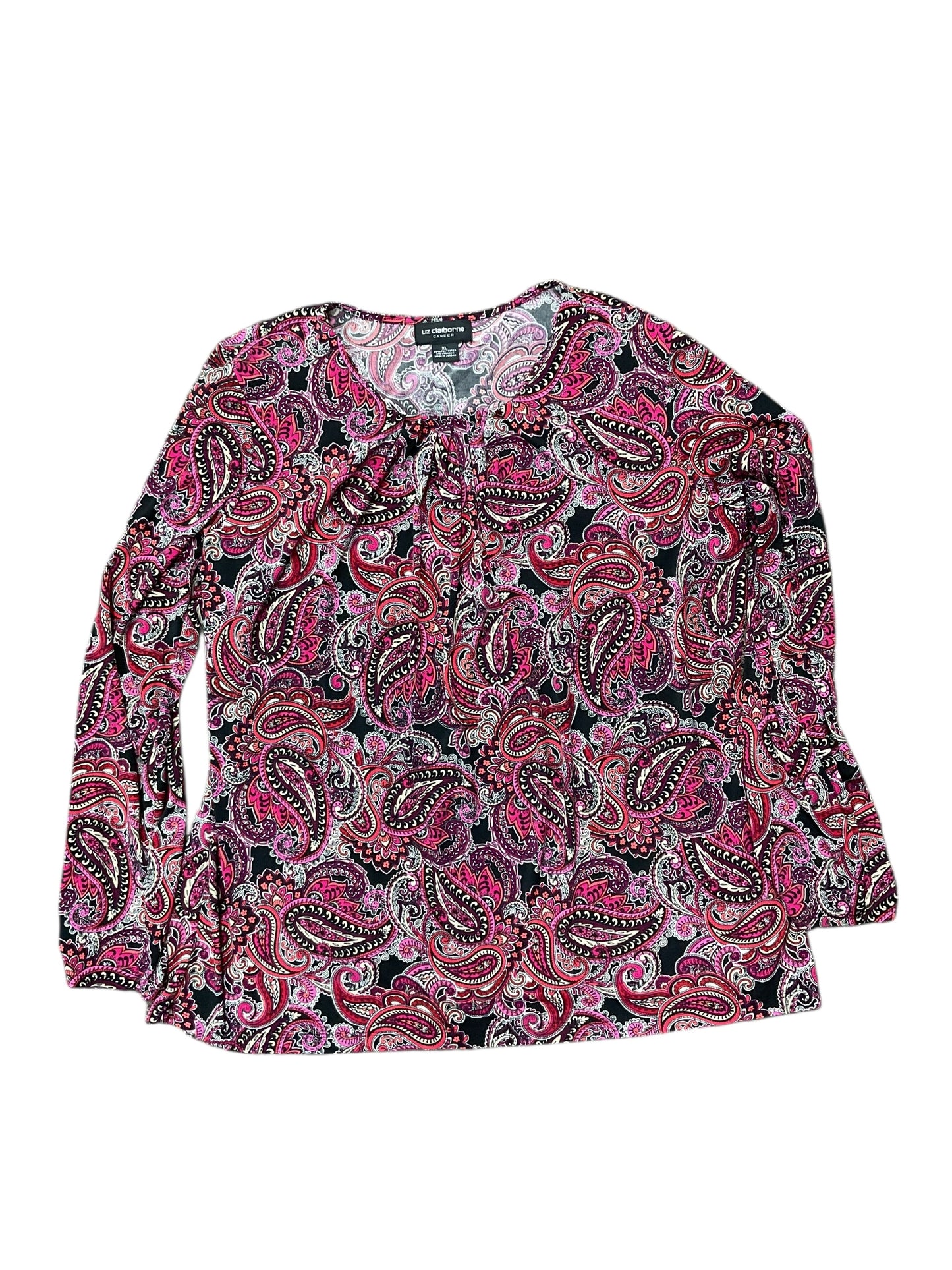 Top Ls By Liz Claiborne In Black, Size:Xl