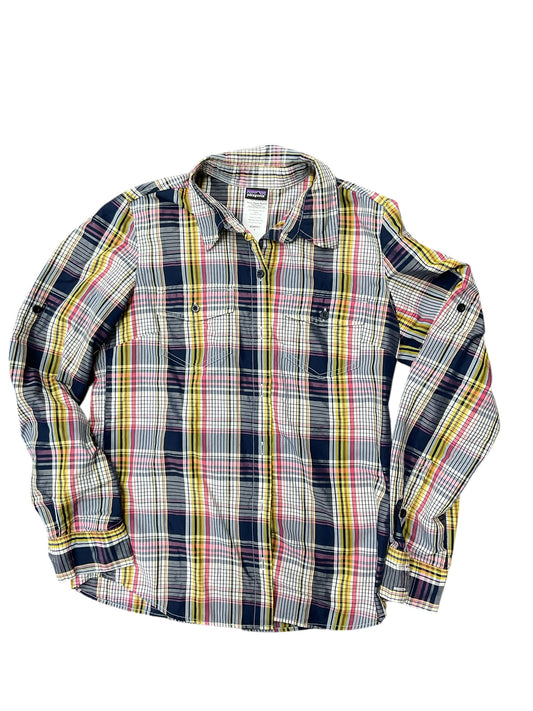 Blouse Ls By Patagonia In Blue, Size:S
