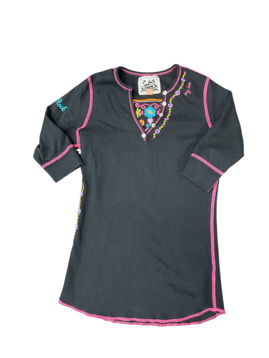 Top 3/4 Sleeve By Alp N Rock In Black, Size:Xs