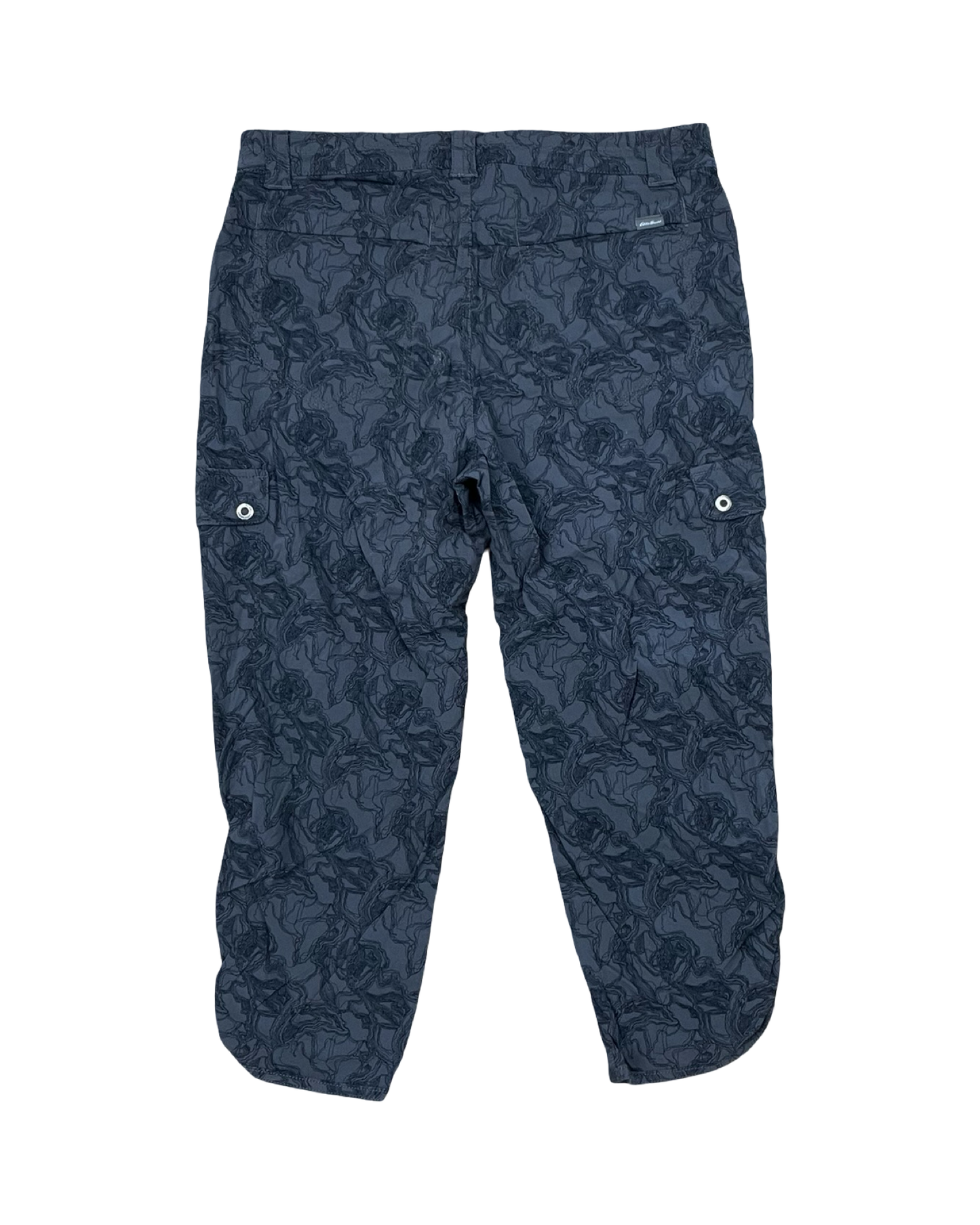 Pants Cropped By Eddie Bauer In Black & Grey, Size:4