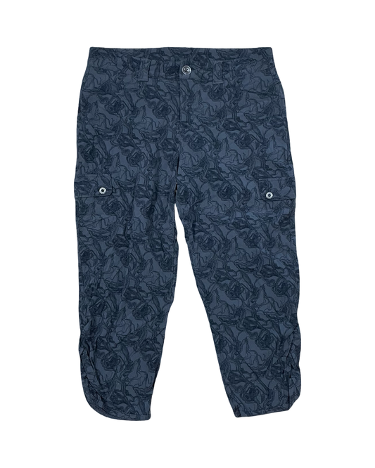 Pants Cropped By Eddie Bauer In Black & Grey, Size:4