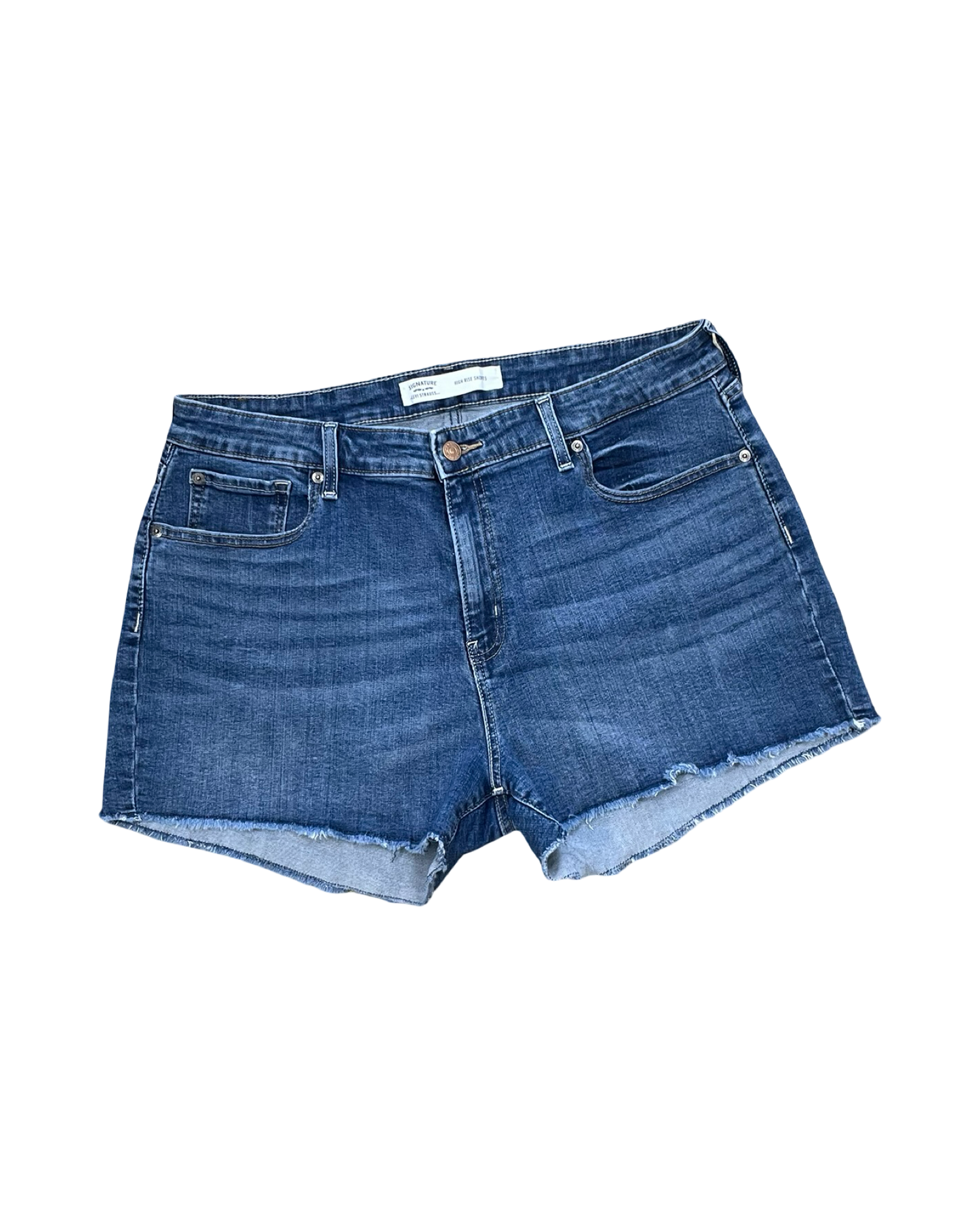 Shorts By Levis In Blue Denim, Size:18