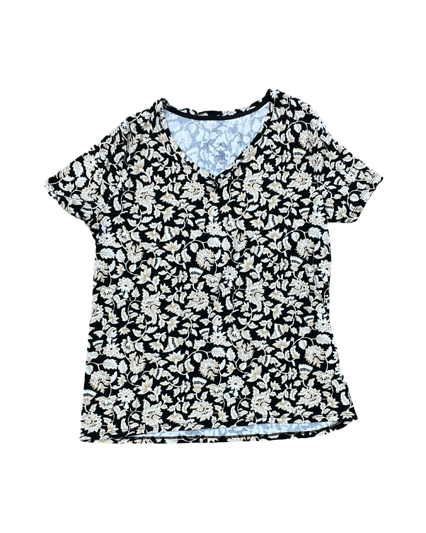 Top Ss By Clothes Mentor In Black & Tan, Size:M