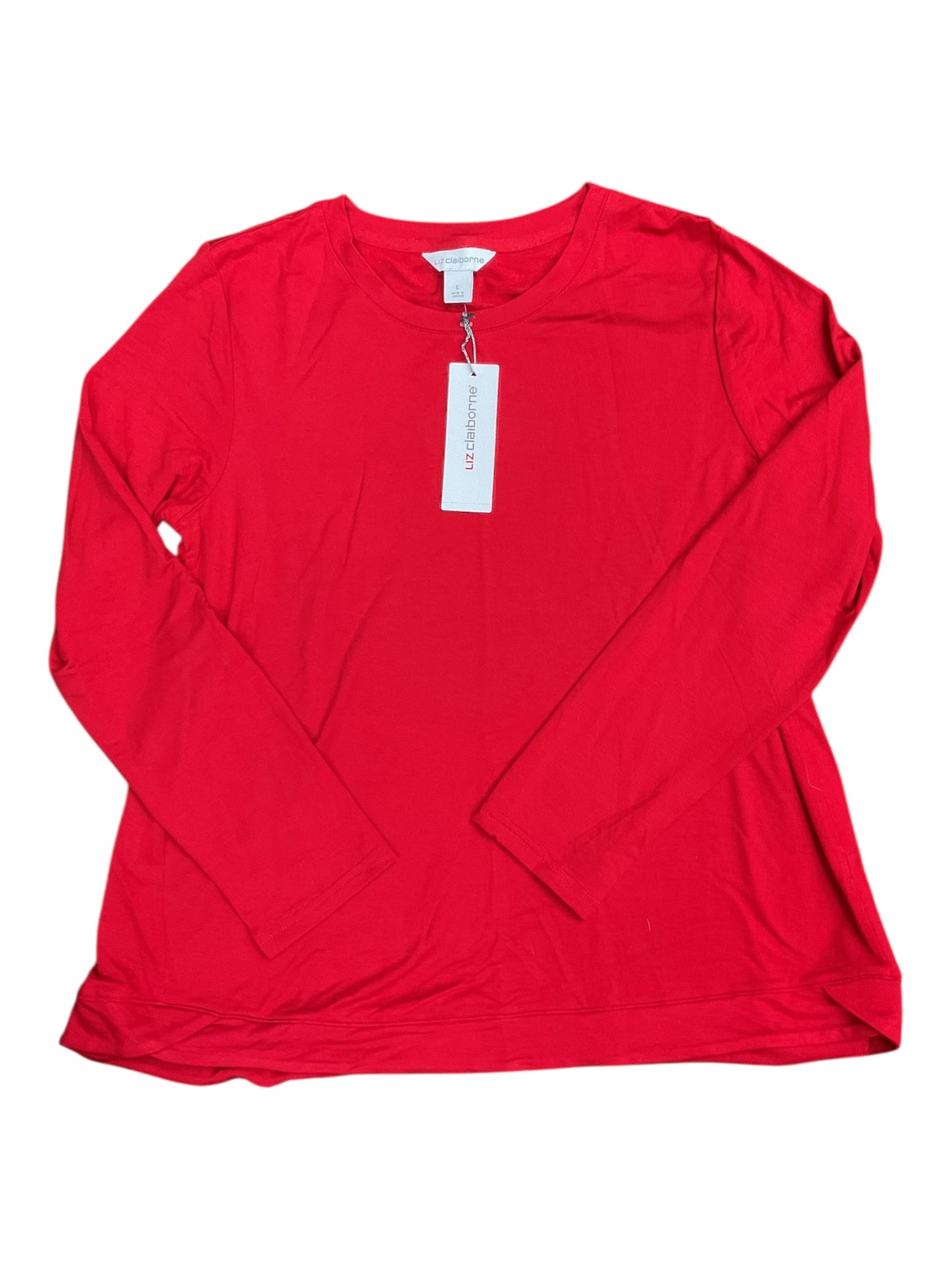 Top Ls By Liz Claiborne In Red, Size:L