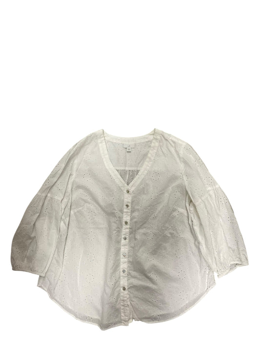 Top Ls By J. Jill In White, Size:Xl
