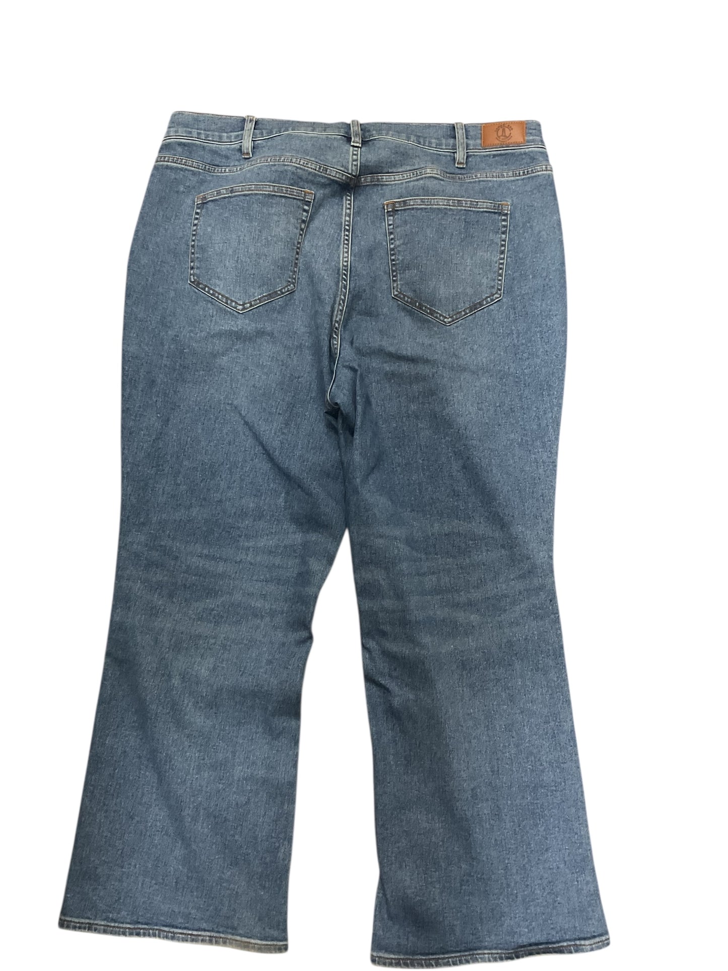 Jeans Wide Leg By Lands End In Blue Denim, Size:20