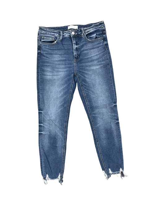 Jeans Skinny By Vervet In Blue Denim, Size:10