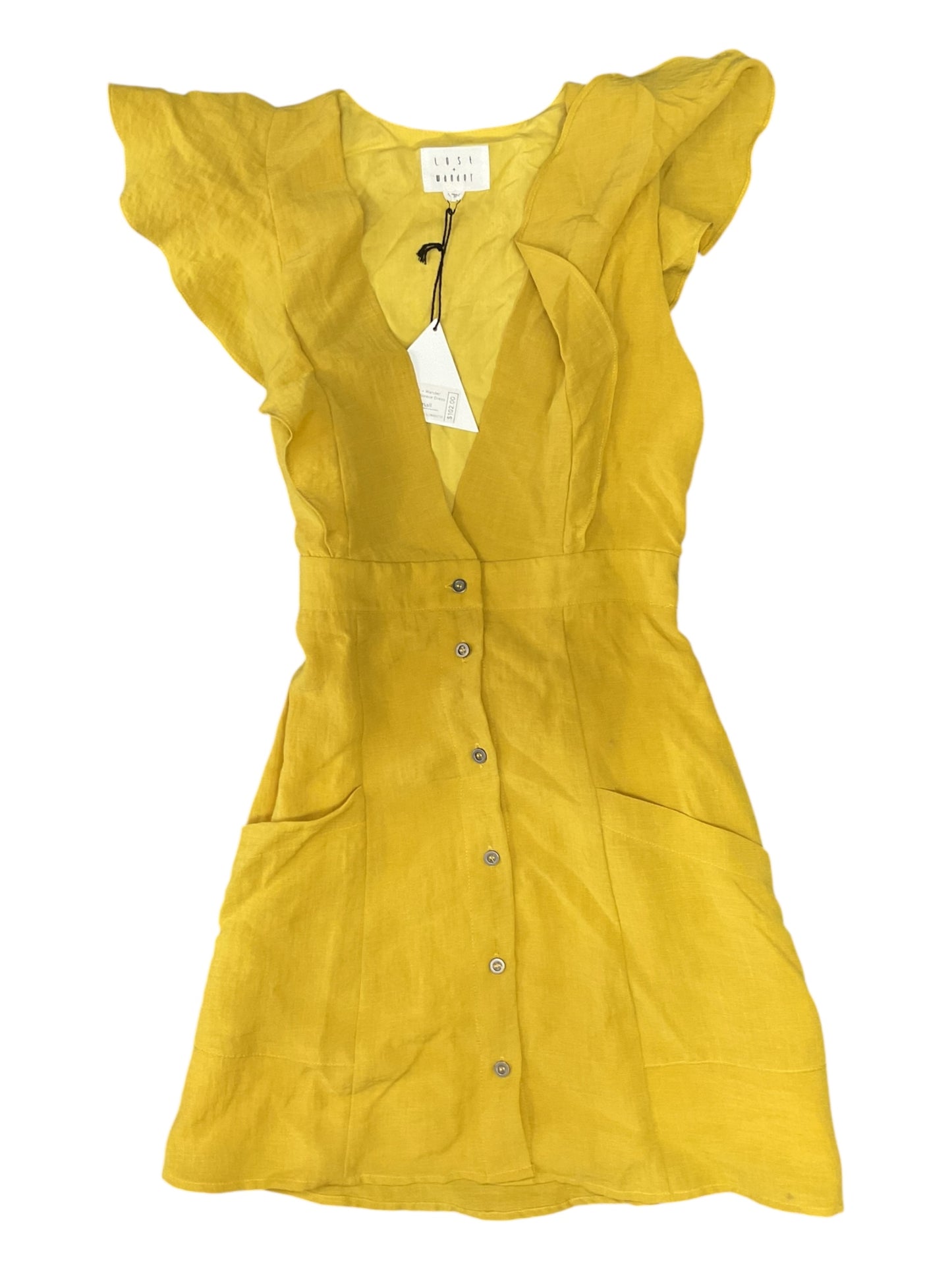 Dress Casual Short By Clothes Mentor In Yellow, Size:S