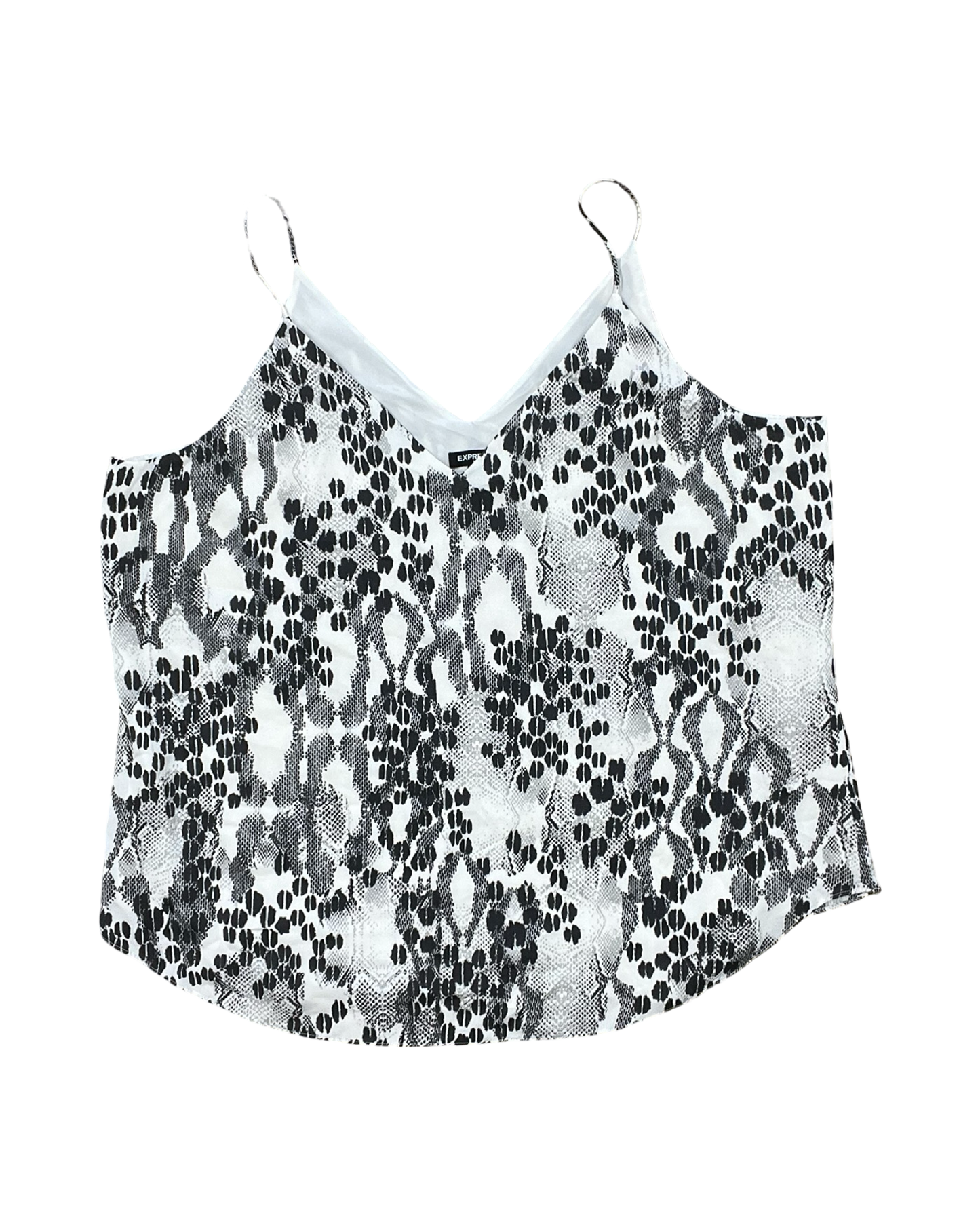 Top Cami By Express In Cream & Grey, Size:Xl
