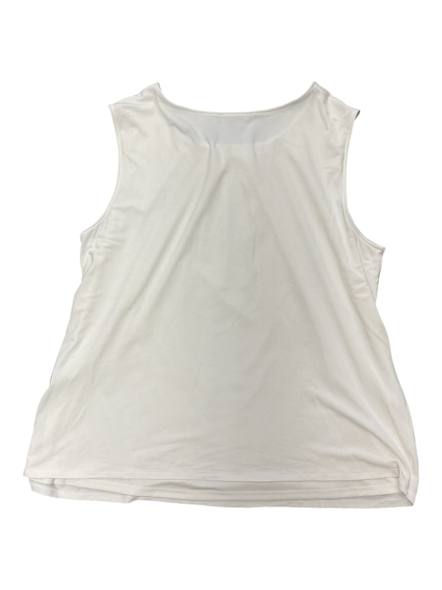 Tank Top By Roz And Ali In White, Size:1X