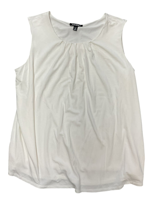 Tank Top By Roz And Ali In White, Size:1X