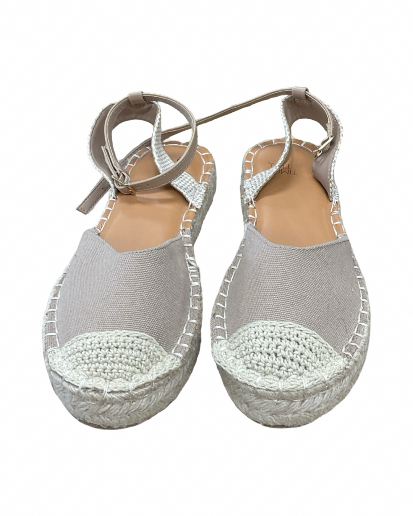 Sandals Flats By Time And Tru In Tan, Size:9.5