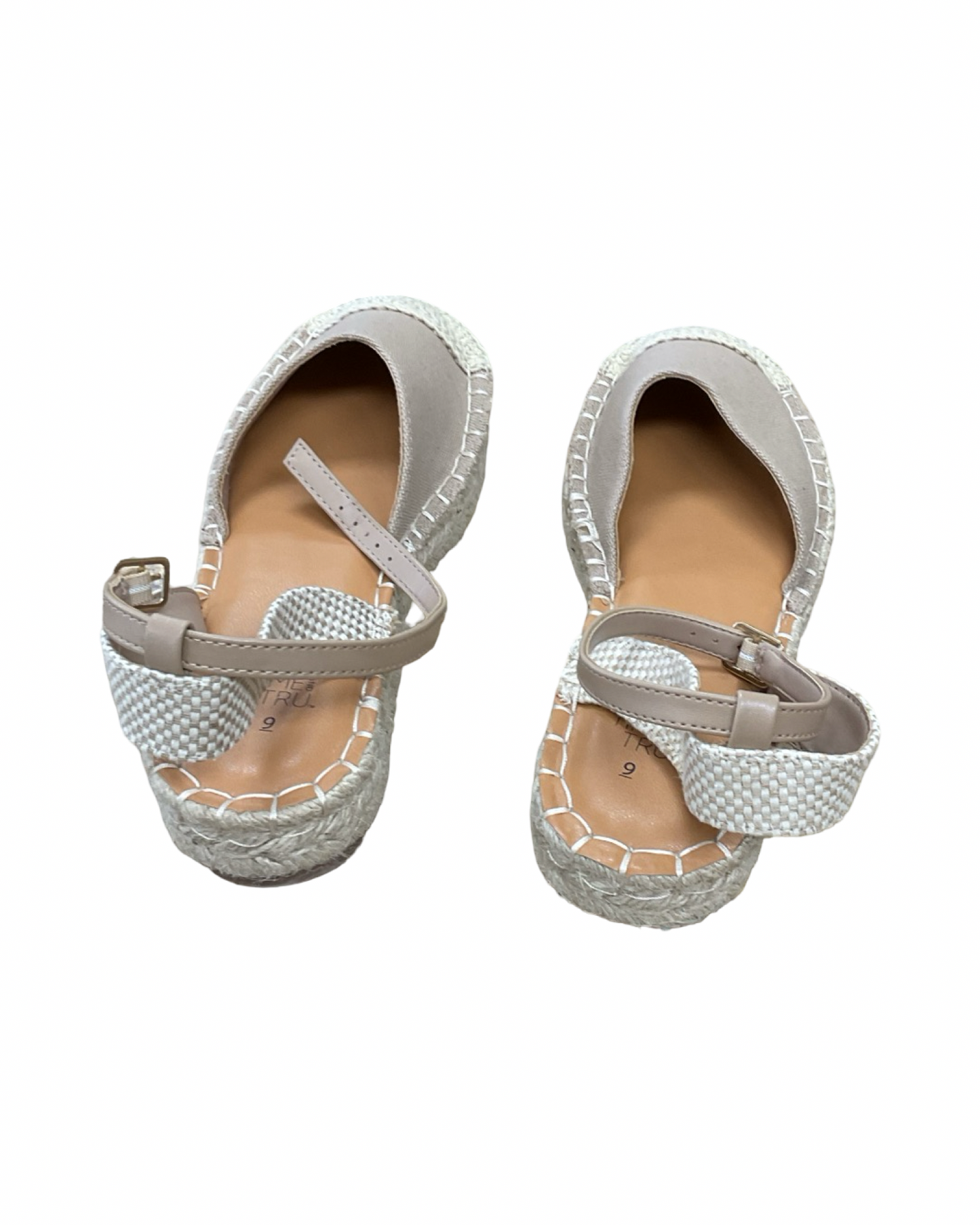 Sandals Flats By Time And Tru In Tan, Size:9.5