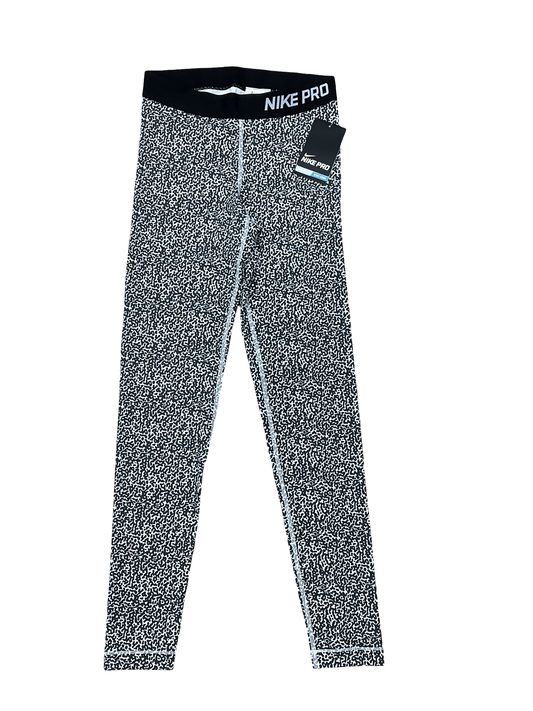 Athletic Leggings By Nike In Black & White, Size:S