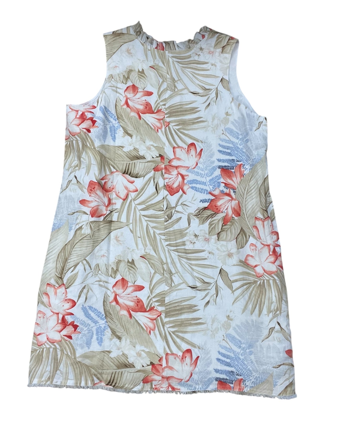 Dress Casual Midi By Tommy Bahama In Tan & White, Size:Xl
