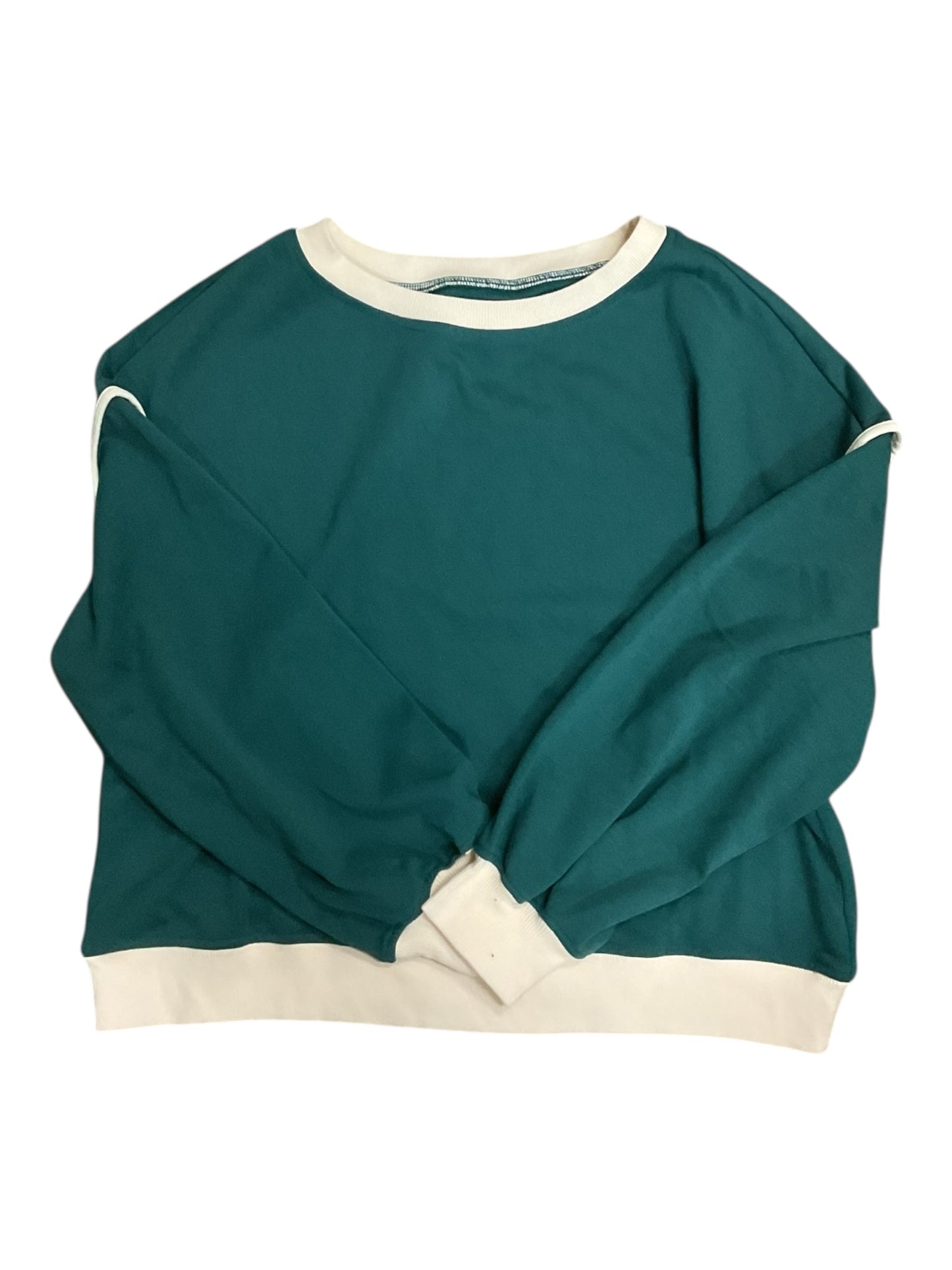 Sweatshirt Crewneck By Clothes Mentor In Green, Size:L
