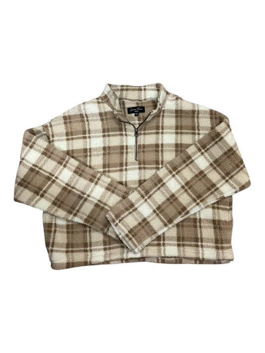 Sweatshirt Collar By Love Tree In Brown & Cream, Size:M